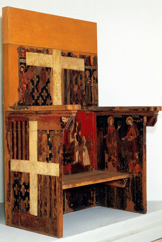 Priory chair of Blanche of Aragon and Anjou. 1321-1325. From the Monastery of Sigena. Diocesan Museum of Lleida. Spain.